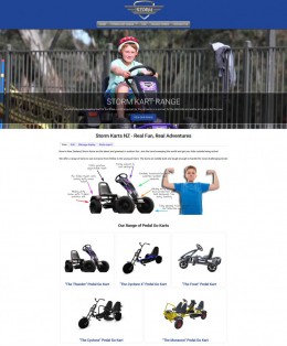 StormKarts NZ Homepage Screen Shot