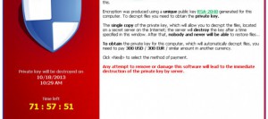 Example of the cryptolocker message